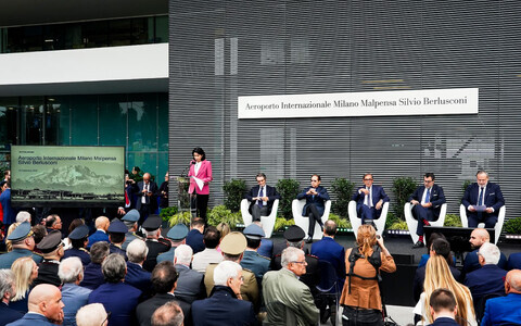 Tseremoonia, millega Milano Malpensa lennujaam nimetati Silvio Berlusconi järgi