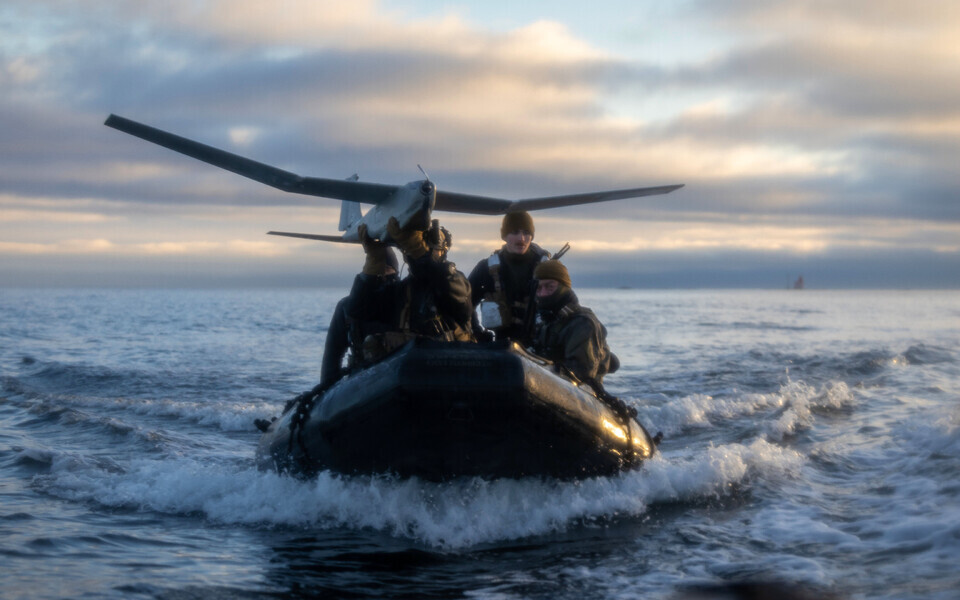 Американские морские пехотинцы на учениях в Финляндии.