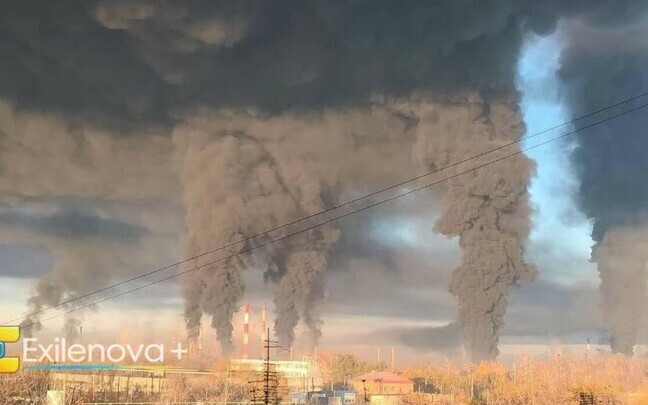 Пожар на Новокуйбышевском НПЗ.