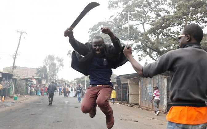 Valimisjärgsed rahutused Nairobi Kibera slummis.