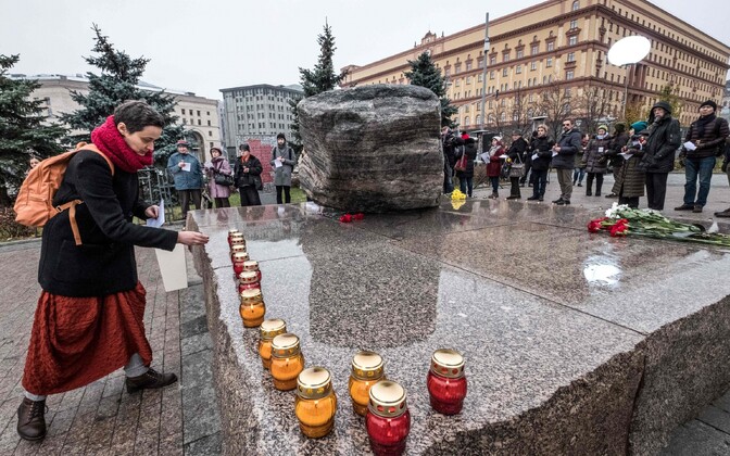 Stalini kuritegude ohvrite mälestamine 29. oktoobril Moskvas.