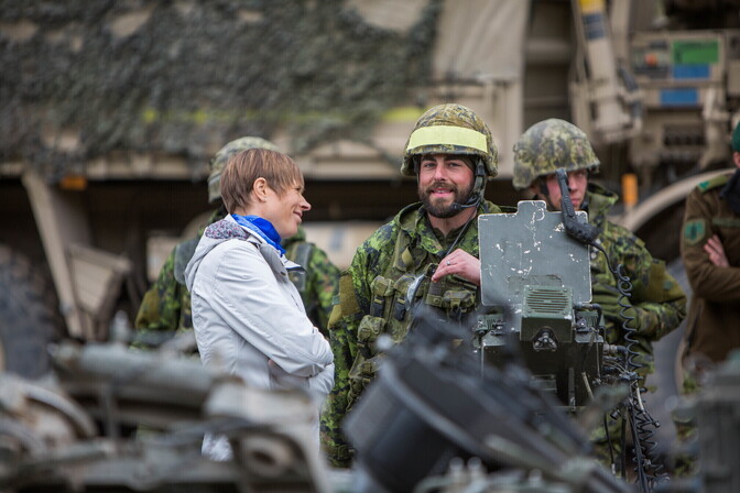Gallery: President Kaljulaid visits Spring Storm exercise