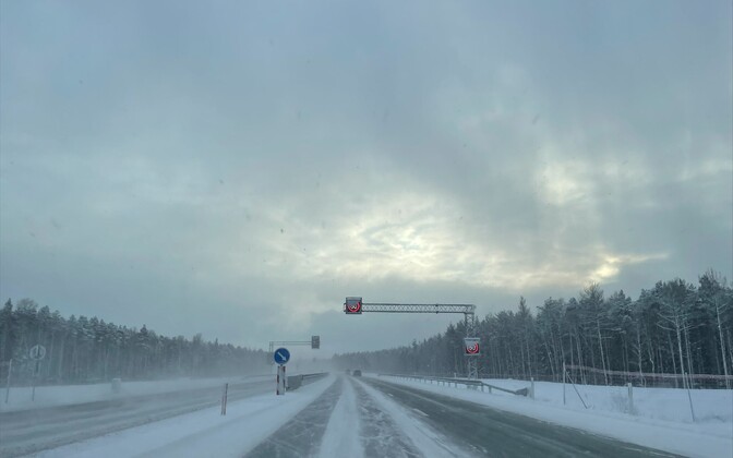 Weather Service issues slippery road warning across Estonia
