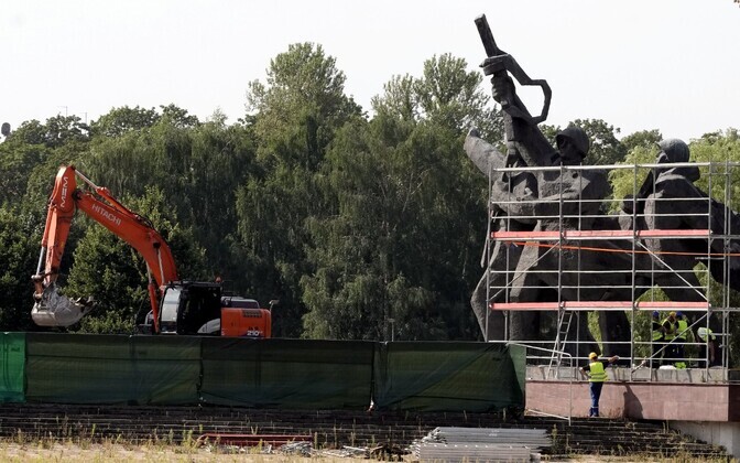 Gallery: Demolition of massive Soviet monument underway in Riga park - Vimarsana News