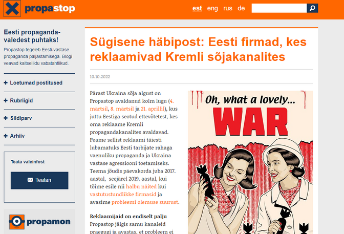 Anti-disinfo portal: Ministry, SKA ads ended up on pro-Kremlin site - Vimarsana News