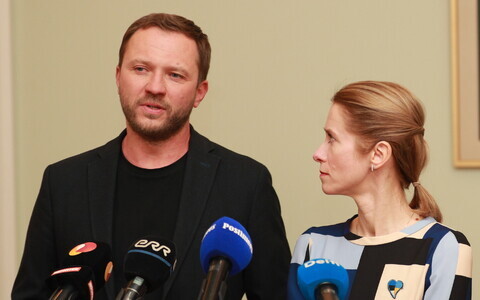 V&auml;lisminister Margus Tsahkna ja EL v&auml;lispoliitikajuht Kaja Kallas. Euroopa Liidu pidi Kallase juhtimisel koostatud nimekirjast Eesti palvel Silmeti &auml;ripartneri v&auml;lja v&otilde;tma.