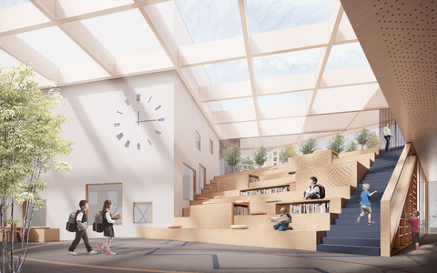Winning design of the Iisaku Basic School architecture competition: 