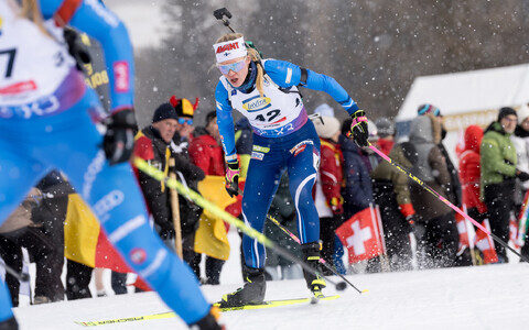 Suvi Minkkinen laskesuusatamise MM-il Lenzerheides