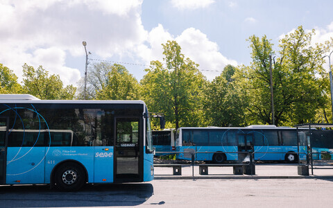 County buses of the North Estonia Public Transport Center.