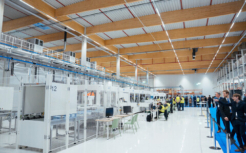Opening of Skeleton Technologies' new plant in Leipzig, Germany. November 28, 2025.