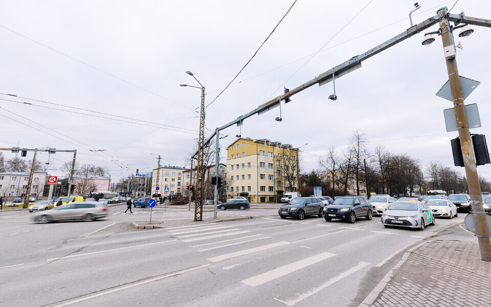 Перекресток Кристийне, где установлены камеры распознавания номерных знаков.