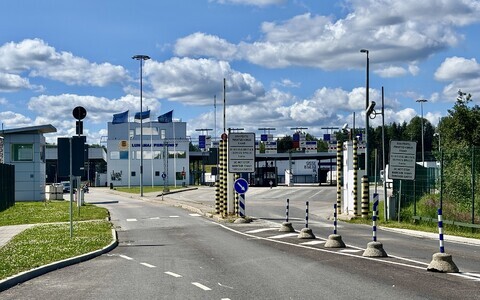 Luhamaa border crossing in southeastern Estonia.