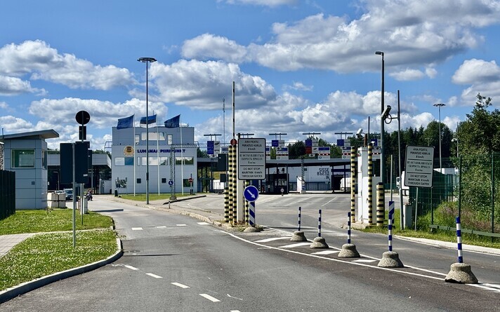 Luhamaa border crossing in southeastern Estonia.