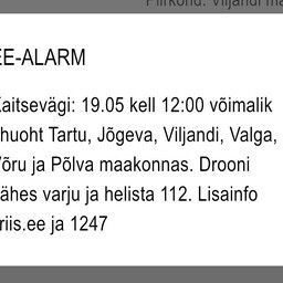 Eesti inimesed said taas õhuohuteavituse