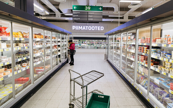 The dairy aisle at a Prisma supermarket in Tallinn. Photo is illustrative.