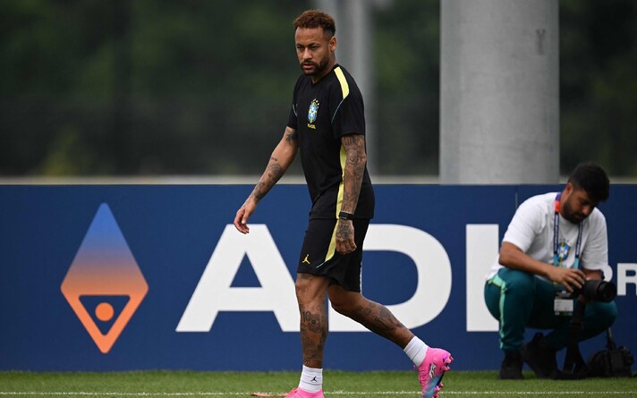 Neymar koondise treeningul