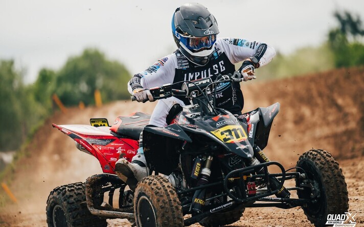 Kevin Saar on a quad bike.