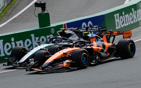 Kimi Antonelli (vasakul) ja Lando Norris