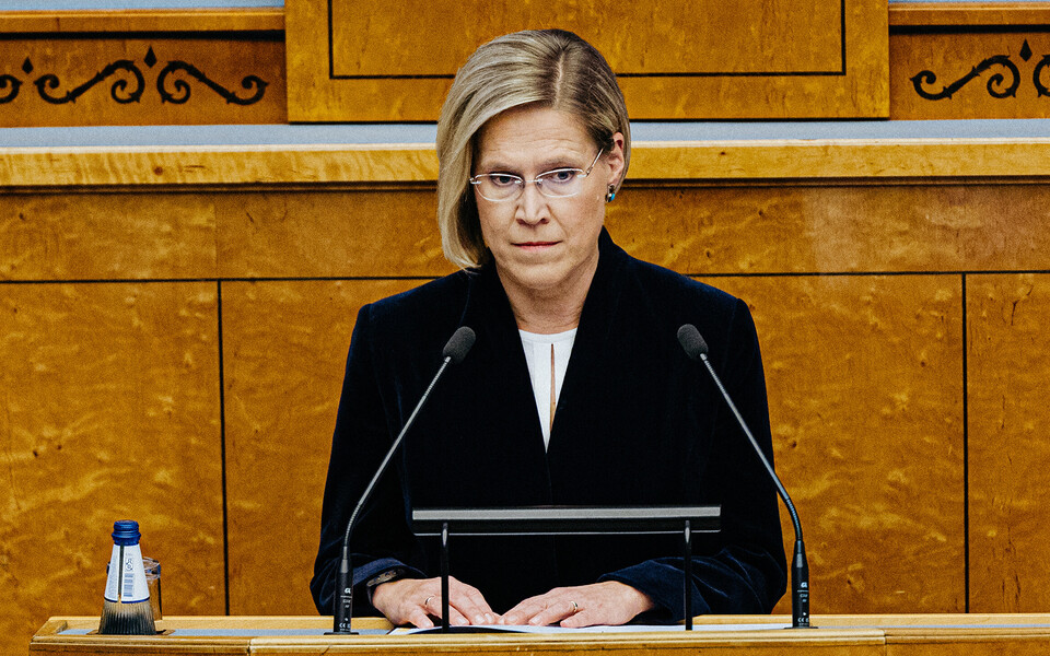 Presidendikandidaat &Uuml;lle Madise riigikogu ees.