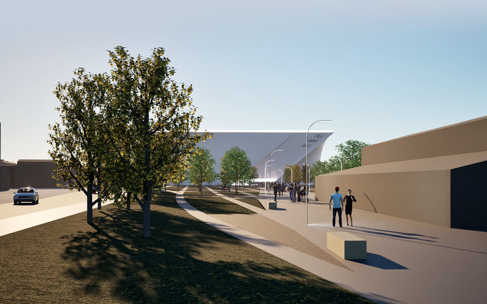 Rendering of the planned multisport arena in Tallinn.