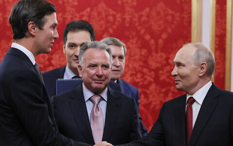 Джаред Кушнер, Стив Уиткофф и Владимир Путин.