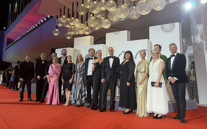 Nafta Films personnel at the Venice Film Festival.