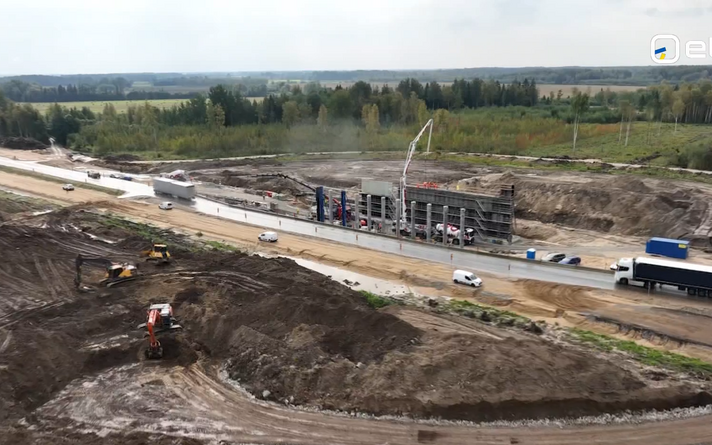 Дорожное строительство на Via Baltica.