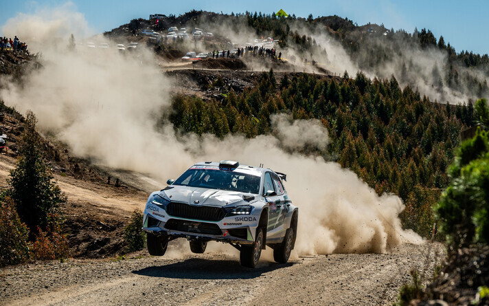 Robert Virves and Jakko Viilo in action in Chile.
