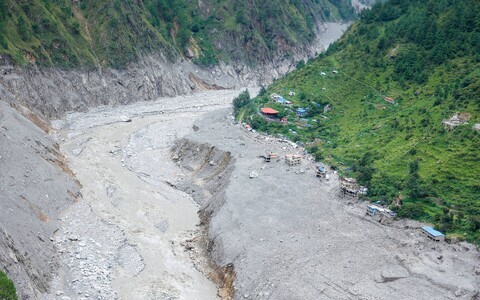Селевой поток в Девигхате (Непал).