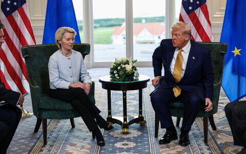 Дональд Трамп с Урсулой фон дер Ляйен.