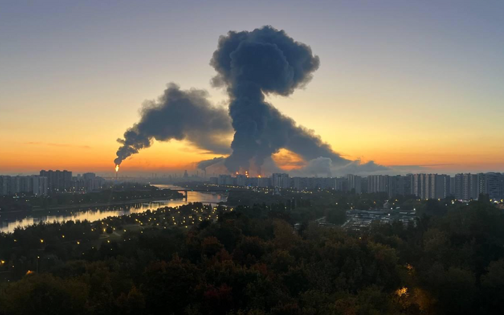 Пожар на НПЗ в Капотне.