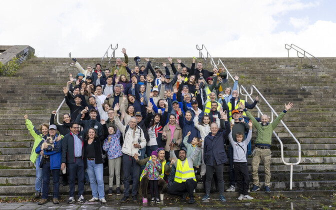 Members of the diplomatic corps join Minister of Foreign Affairs Margus Tsahkna to clear the Linnahall area of litter, for World Cleanup Day 2026, Sunday, September 20.