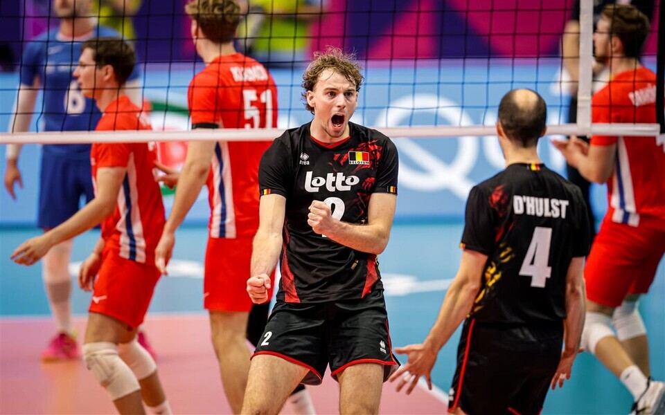 Belgia võrkpallikoondislane Ferre Reggers (nr 2).