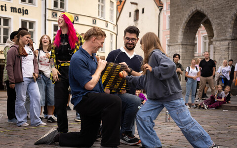 Tallinn Fringe Festival's street program on Raekoja plats (Town Hall Square).