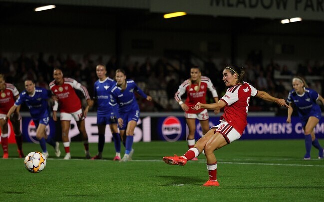 Mariona Caldentey penaltilöök tõi Arsenalile napi võidu.