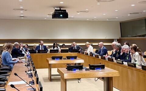 The Estonian/Canadian-sponsored NB8 meeting in New York.
