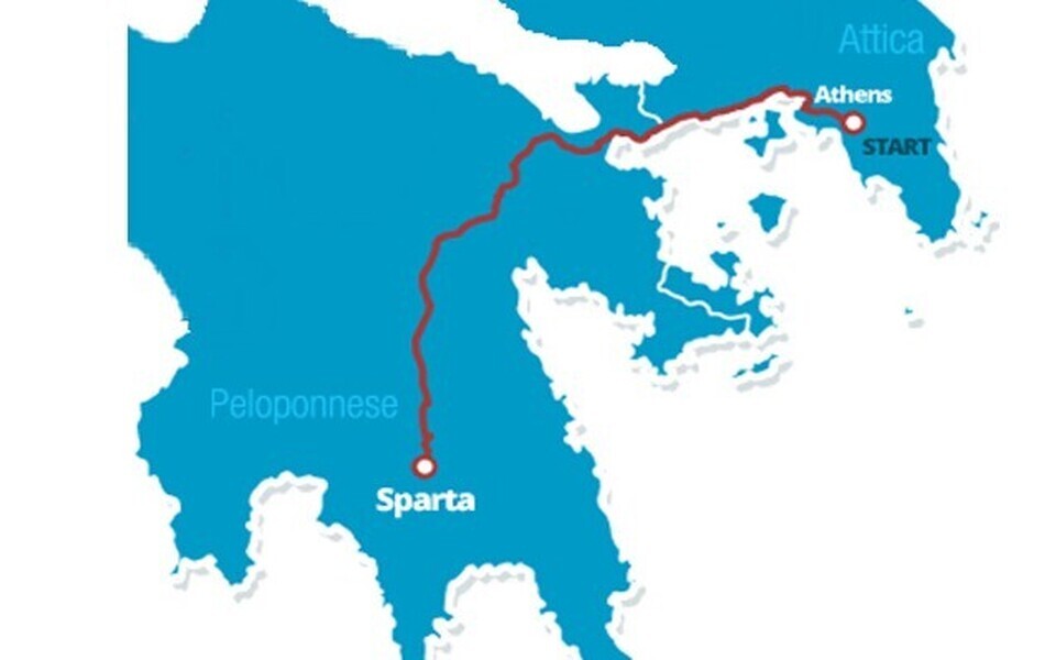 Sparthatloni raja kaart.