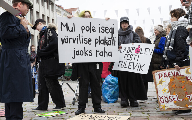 Student protest in Tartu, Thursday, September 24, 2026.