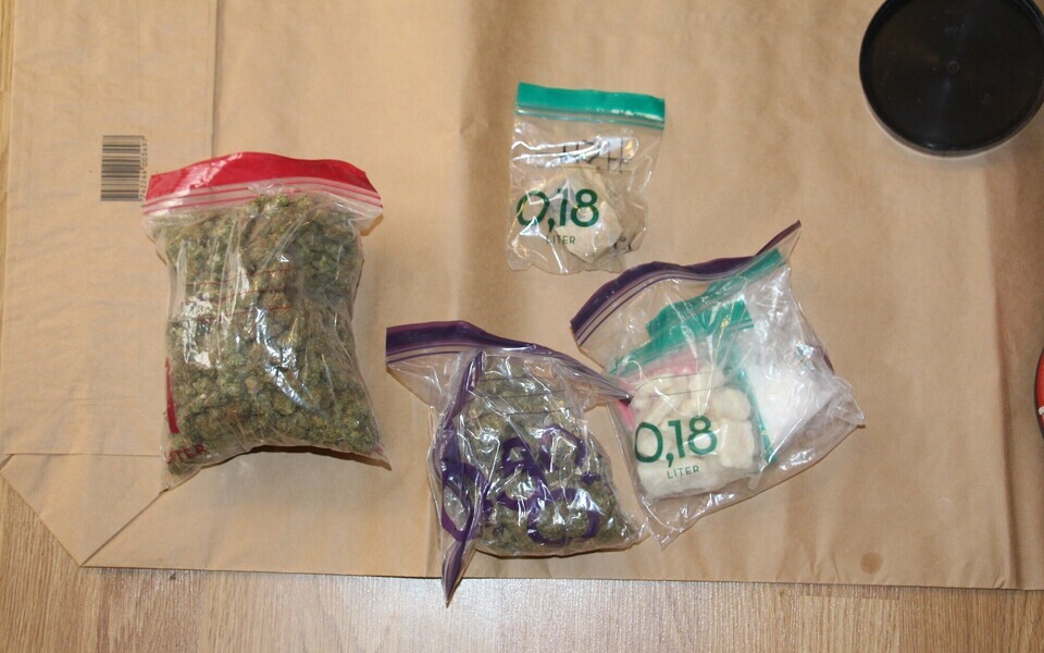 Substances recovered from a drug cache.