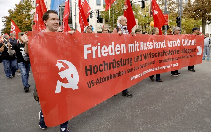 Протест в Берлине 3 октября.