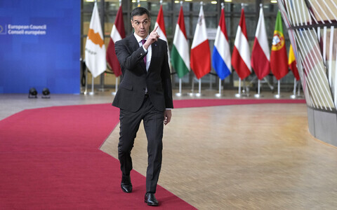 Hispaania peaminister Pedro Sanchez Euroopa &Uuml;lemkogul.