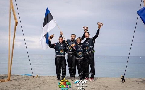 The winning Estonian ACE La Sportiva team (from left): Tauno Riibak, Rain Eensaar, Reeda Tuula-Fjodorov and Timmo Tammemäe.