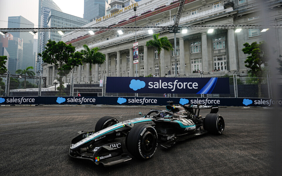 George Russell Singapuri GP vabatreeningul