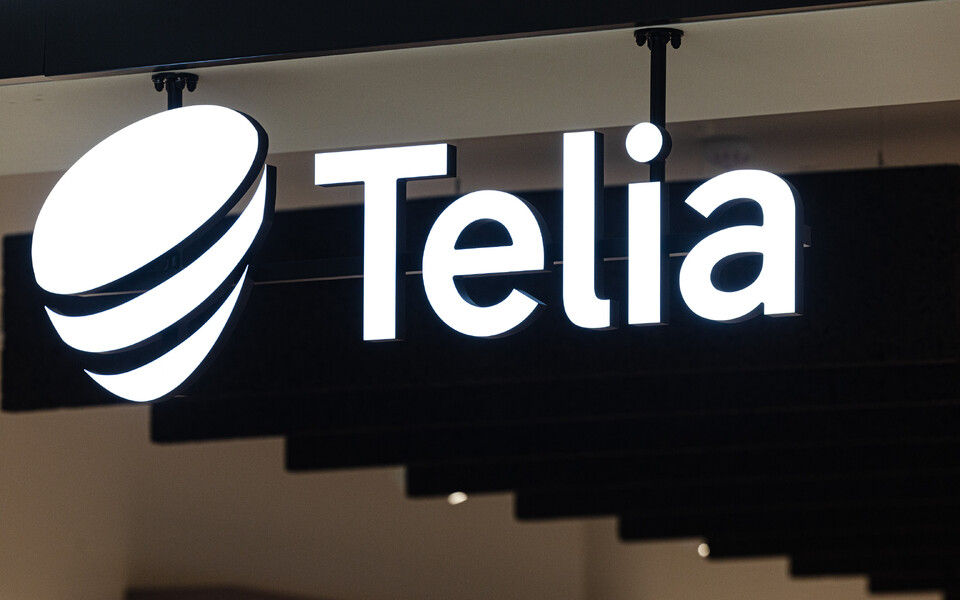 Telia storefront at a shopping mall in Tallinn.