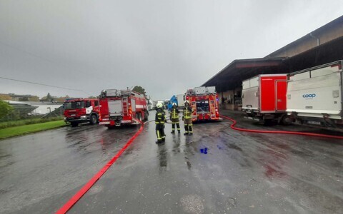 Пожар в кондитерском цехе предприятия Saaremaa Köök на улице Техника в Курессааре.