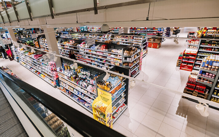 Supermarket in Estonia (illustrative).