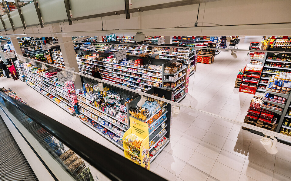 Supermarket in Estonia (illustrative).