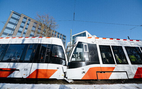Two trams collided at the Lubja stop in central Tallinn in February this year.