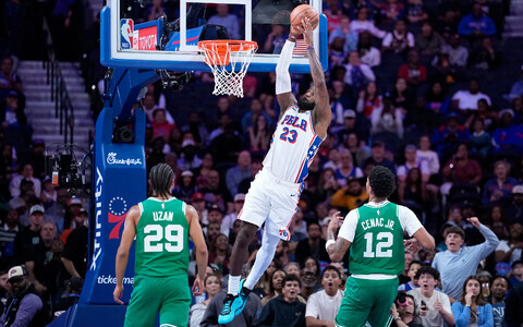 Vanus on ainult number: 41-aastane LeBron James t&otilde;i Bostoni vastu alley-oop'i &auml;ra