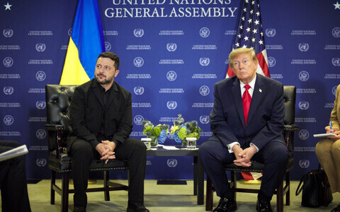 Volod&otilde;m&otilde;r Zelenski ja Donald Trump.